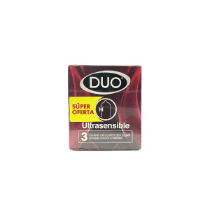 PRESERVATIVO DUO ULTRASENSIBLE CAJA X 3 UNDS